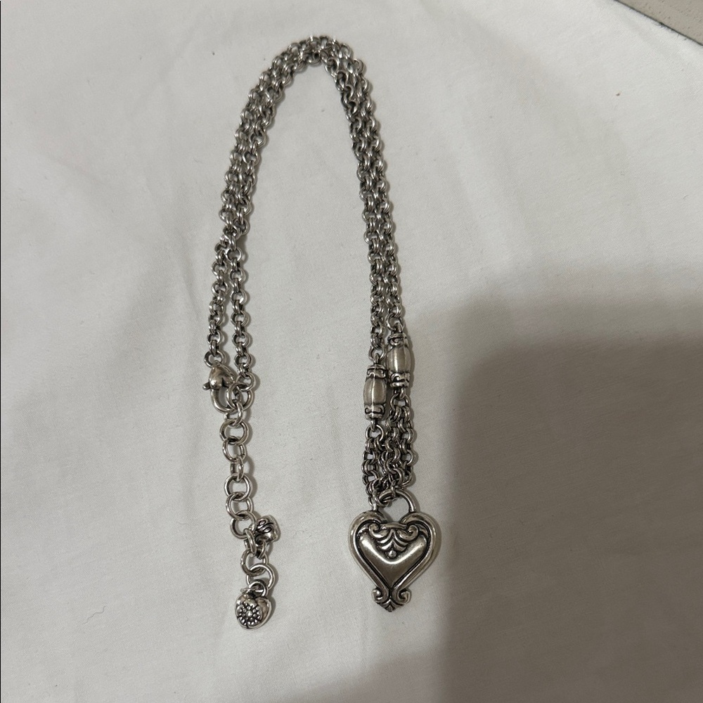Brighton Silver Heart Charm Necklace